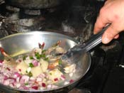 Sauteeing in the kitchen